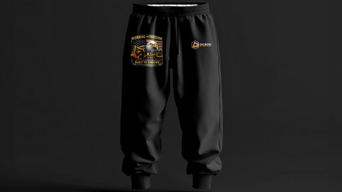 “Built to Endure” Branded Trousers Black