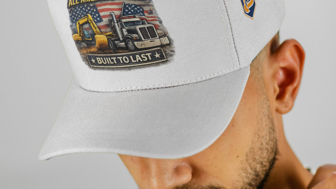 “Built To Last” Branded Cap White