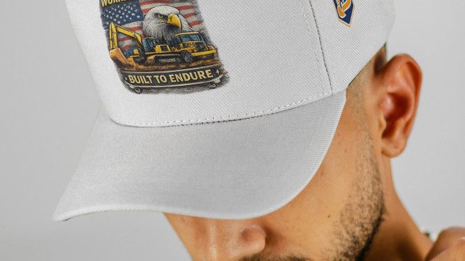 “Built to Endure” Branded Cap White