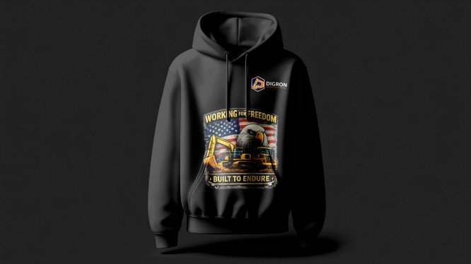 “Built to Endure” Branded Hoodie Black