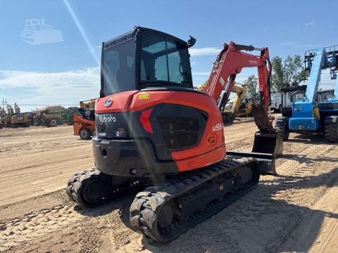 2021 Kubota U55-5 Compact Excavator 6 way angle blade