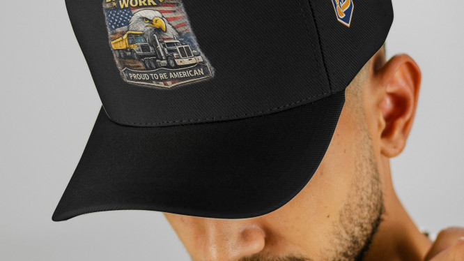 “Proud To Re American” Branded Cap Black