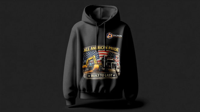 “Built To Last” Branded Hoodie Black