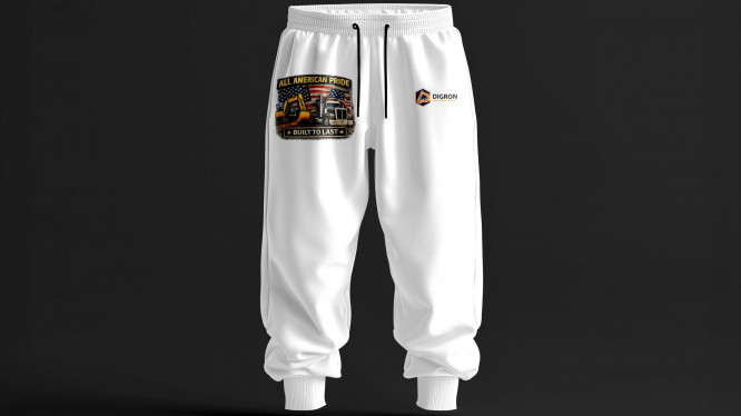 “Built To Last” Branded Trousers White