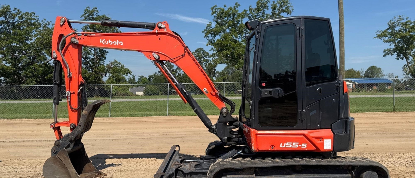 2021 Kubota U55-5 Compact Excavator 6 way angle blade