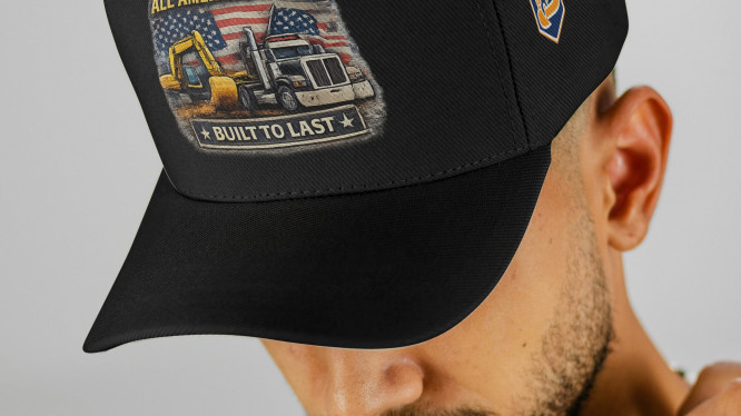 “Built To Last” Branded Cap Black