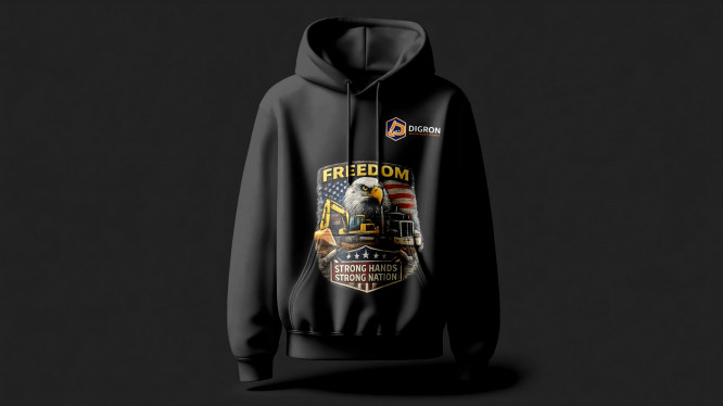 “Strong Hands Strong Nation” Branded Hoodie Black