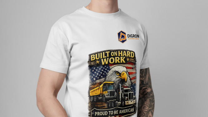 “Proud To Re American ” Branded T-Shirt White