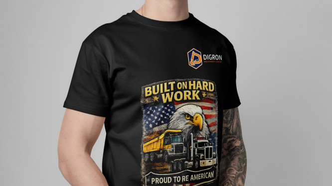 “Proud To Re American” Branded T-Shirt Black