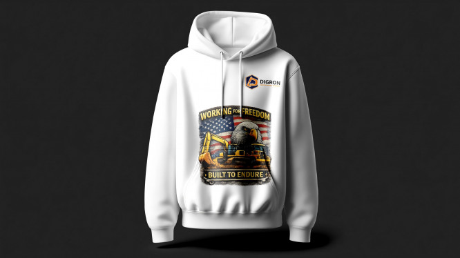 “Built to Endure” Branded Hoodie White