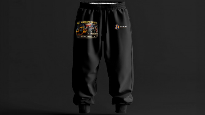 “Built To Last” Branded Trousers Black