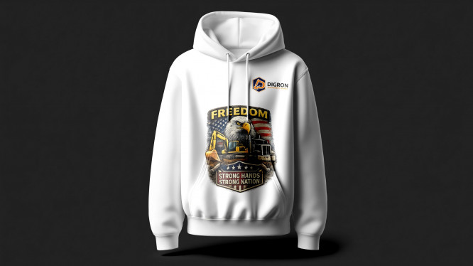 “Strong Hands Strong Nation” Branded Hoodie White